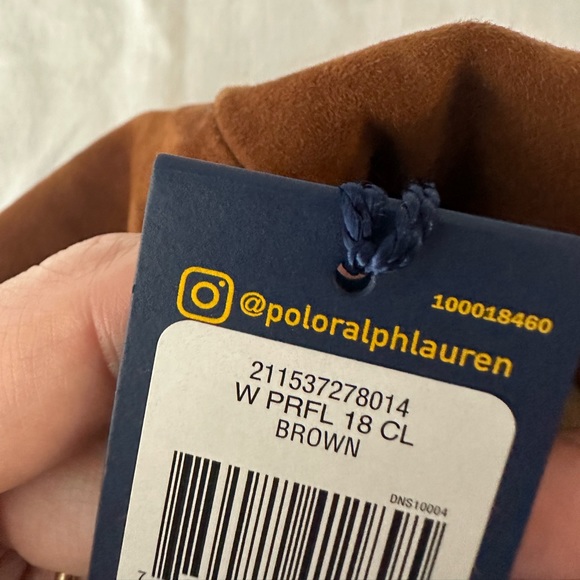 SOLD- NWT Polo Ralph Lauren 100% Lamb Suede Skinny Pant - Picture 4 of 7